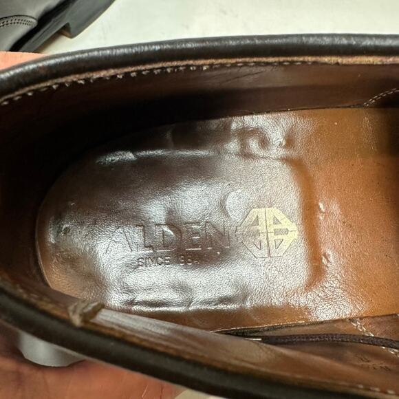 NEW HEELS Alden 9015 Perf Tip Bal Oxford Color 8 Shell Cordovan USA 10.5 AA/B - Picture 10 of 13